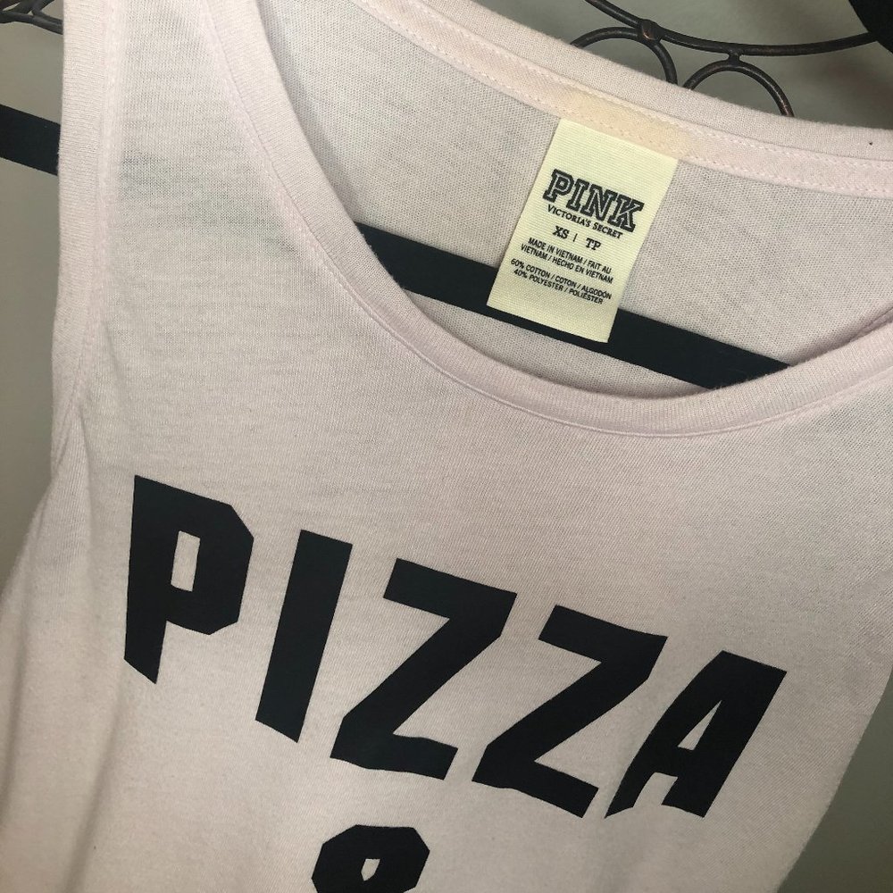 PINK Victoria's Secret 'Pizza & Chill' Tank Top Size XS - Picture 3 of 6